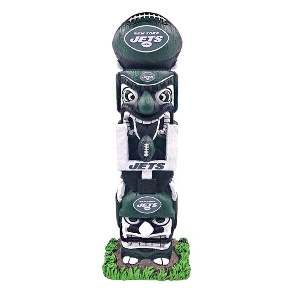 NFL New York Jets Tiki Face Totem Pole Figurine 16" Indoor/Outdoors Hawaiian